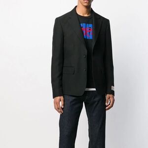 Golden Goose Black Double Breasted Blazer IT 50 Wool Tailored Jacket Italy